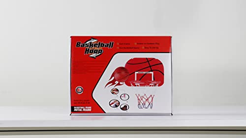 Basketball Hoop Indoor Mini Basketball Hoop for Kids, Wall Mounted Shooting Basketball Game with Net Ball and Pump, Sport Outdoor Bedroom Toys for Boys Girls 6 7 8 9 Year Old Birthday Gift