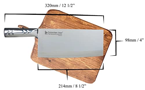 Chinese Chef Knife 8" Deluxe for Asian Cuisine by Dolomiten INOX