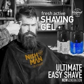 - Nishman Shaving Gel with Pump | 1000 ml | Moisturizing and Smooth Shaving Experience -