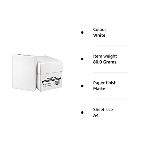 - Value Copier Paper Multifunctional Ream-Wrapped 75/80gsm A4 White -