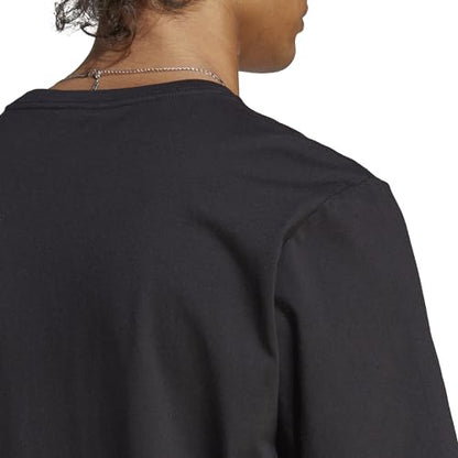 adidas Men's Essentials Single Short Sleeve T-Shirt, Black, S