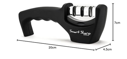 - Lantana Smart Sharp Knife Sharpener | Professional 3 Stage Manual Sharpener For Sharpening Kitchen Knives -