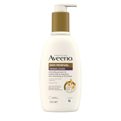 Aveeno Skin Renewal Firming Lotion (1x 300ml), Firming Body Lotion with Nourishing Prebiotic Oat, Shea Butter, 4% Naturally-Derived PHA and Blackberry Leaf Extract, Body Moisturiser Suitable for Dry, Unfirm and Uneven Sensitive Skin