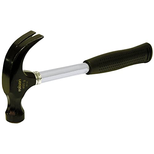 - Rolson 10339 | 16 oz | Claw Hammer Tubular Steel | Silver Black -