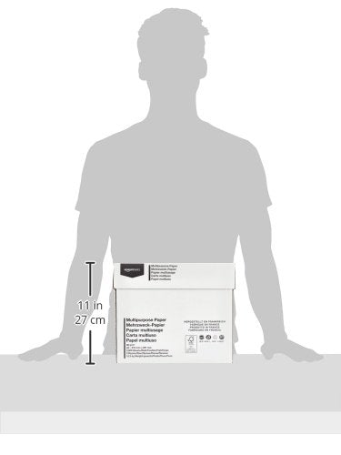 Amazon Basics Multi-purpose Copy Printer Paper, A4 80 gsm, 2500 Count (Pack of 5), White