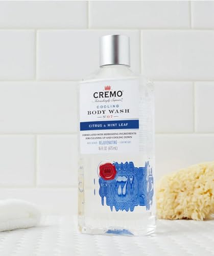 CREMO - Cooling Body Wash For Men - Rejuvenating Citrus & Mint Leaf Shower Gel - 473ml