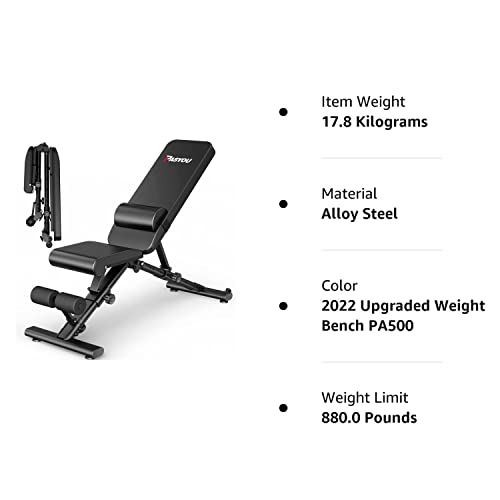- PASYOU Adjustable Weight Bench with Spine Support | Weight Bench Foldable 90 Degree -