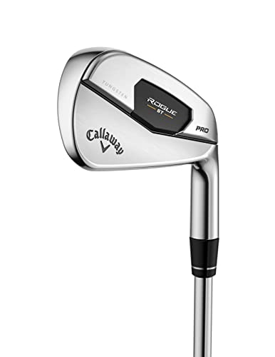 Callaway Golf Rogue ST Pro Iron Set (Left Hand, Graphite Shaft, Stiff Flex, 4 Iron - PW, AW, Set of 8 Clubs)