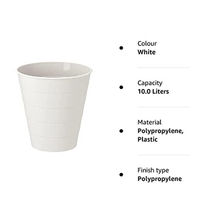 - I-K-E-A FNISS Waste Bin | Durable Polypropylene Plastic Kitchen Bedroom Storage Bin -