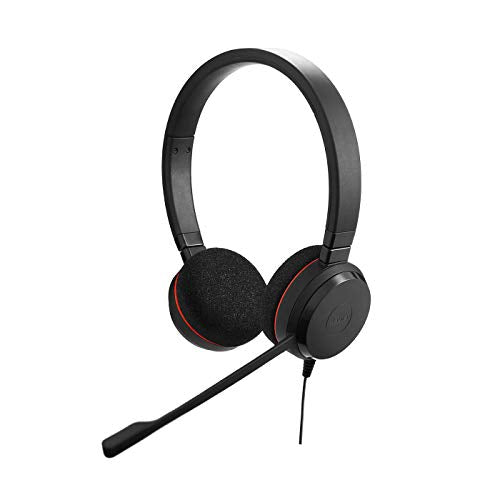 - Jabra Evolve 20 Stereo Headset | Microsoft Certified Headphones for VoIP Softphone | Passive Noise Cancellation -