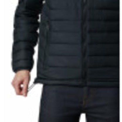 Columbia Men's Powder Lite Hooded Jacket Hooded Puffer Jacket, BLACK, Size L