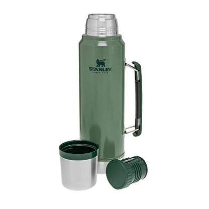 - Stanley Classic Legendary Thermos Flask | 1L | Keeps Hot or Cold For 24 Hours | Stainless Steel Leakproof Coffee Flask | Dishwasher Safe | Hammertone Green -