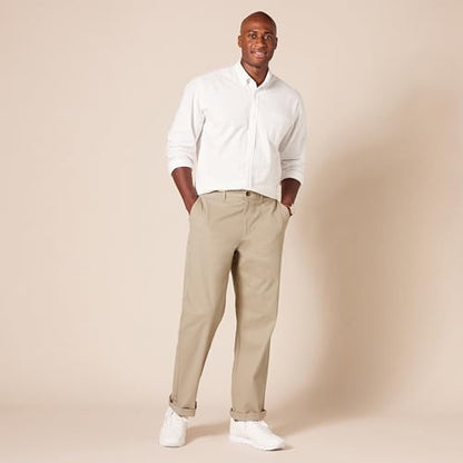 Amazon Essentials Men's Classic-Fit Casual Stretch Chino Trouser, Black, 36W / 32L