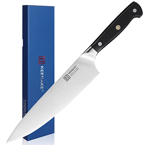 - KEEMAKE Chef Knife | 8 Inch | Professional Kitchen Knife With High Carbon German Stainless Steel 1.4116 Blade -