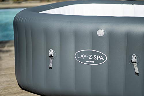 - Lay-Z-Spa Hawaii Hot Tub | 8 HydroJet Pro Massage System | Inflatable Spa | Freeze Shield Technology | Sociable Square Shape | 4-6 Person -