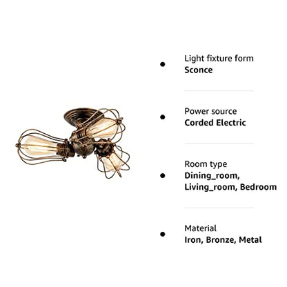 - Luling Vintage Ceiling Light | Industrial | Rustic Ceiling Light -