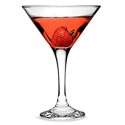 bar@drinkstuff Essence Martini Cocktail Glasses 175ml - Set of 6 - Gift Boxed Classic V Shaped Martini Glasses for Serving Cocktails