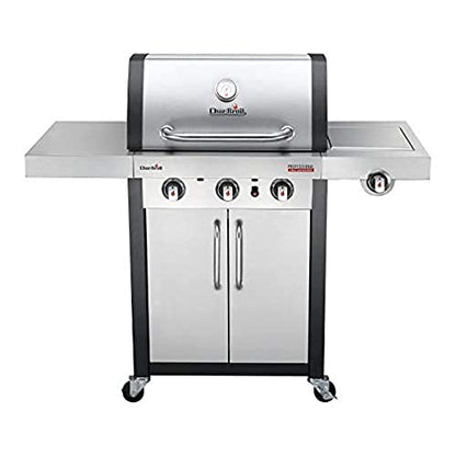 Char-Broil 140736 Professional Series 3400 S - 3 Burner Gas Barbecue Grill with TRU-Infrared™ technology and Side-Burner, Stainless Steel Finish