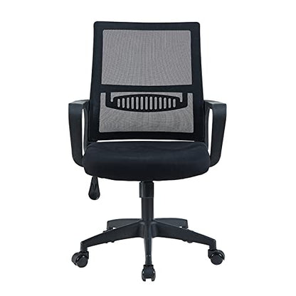 - Requena Office Chair with Armrest | Ergonomic Desk Chair | Black -