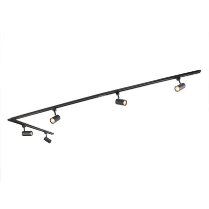 - Qazqa | Modern Rail System Black 5 Spotbar I Spotlight Bars 1-Phase | Jeana | Suitable for LED GU10 | 5 Spotway Light -