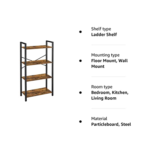 - VASAGLE 4 Tier Shelf Bookcase -