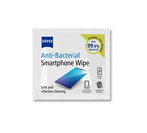 - ZEISS Anti-Bacterial Smartphone Screen Wipes, for Computers, Cameras and Binoculars