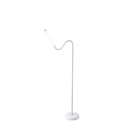 Daylight Company Unolamp Floor, Standing Lamp for Living Room, Bedroom, Salon, Office, Touch Control, Flexible Arm, Sleek Design, Multipurpose Use - White