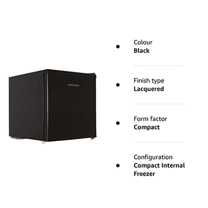 Cookology MFR45BK Small Table Top Mini Fridge for Counter Tops 46 Litre Capacity, Reversible Door, Adjustable Temperature Control and Legs with Chiller Box - In Black