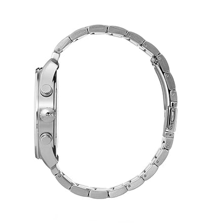 BOSS Chronograph Quartz Watch for Men with Silver Stainless Steel Bracelet - 1513527