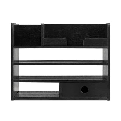 - Navaris Bamboo Desk Organiser  | Wooden Desktop Storage Drawers and Compartments -
