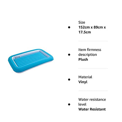 Avenli 85410 Kids Airbed/Single Size Flocked Air Mattress/Blue Coloured / 152cm x 89cm x 17.5cm