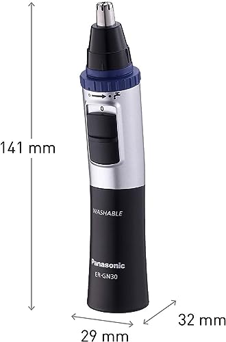 - Panasonic ER-GN30 | Wet & Dry Electric Facial Hair Ear and Nose Hair Trimmer -