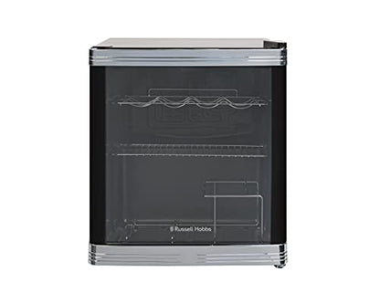 - Russell Hobbs Mini Fridge | 12 Bottle/46L | Freestanding Black Table Top Mini Beer & Wine Fridge -