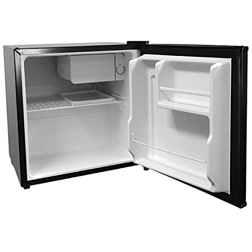 Cookology MFR45BK Small Table Top Mini Fridge for Counter Tops 46 Litre Capacity, Reversible Door, Adjustable Temperature Control and Legs with Chiller Box - In Black