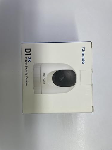 Cinnado WiFi Security Camera Indoor - 2K Pet Dog Cameras House Security with APP for Baby Monitor Home CCTV Wireless 360°, Motion Tracking, Smart Siren, IR Night Vision, Work with Alexa, D1