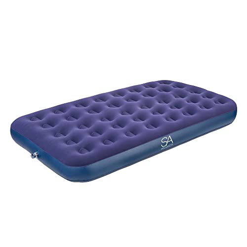 - SA Products Blow Up Bed | Double Airbed with Electric Air Pump | Waterproof Inflatable Mattress | Quick Inflatable Bed Air Mattress for Hiking, Travel, and Outdoors | (AC Pump) -