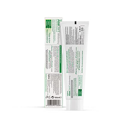 Aloe Dent Whitening Aloe Vera Toothpaste Fluoride Free, Natural Action, Vegan, Cruelty Free , SLS Free, Naturally White, Healthy Gums , 100 ml, packaging may vary