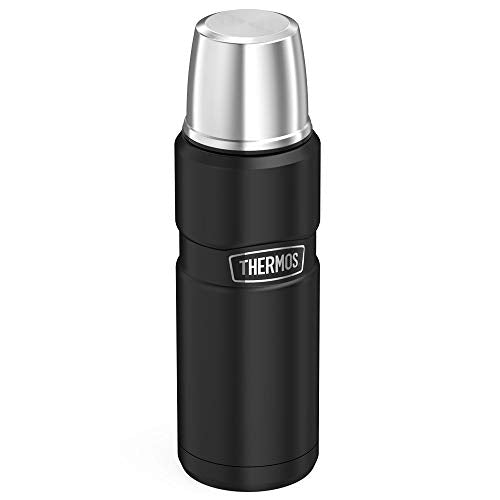- Thermos 190755 Stainless Steel King Flask | Matt Black | 470 ml -