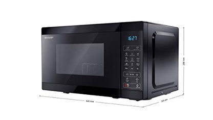 - SHARP YC-MG02U-B Compact | 20 Litre | 800W | Digital Microwave with 1000W Grill -