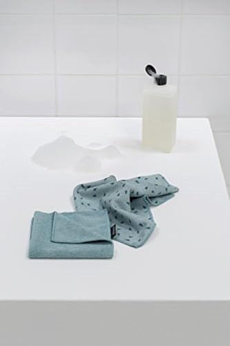 Brabantia 118029 Microfibre Cleaning Cloths (x 2), Machine Washable, Dark Grey