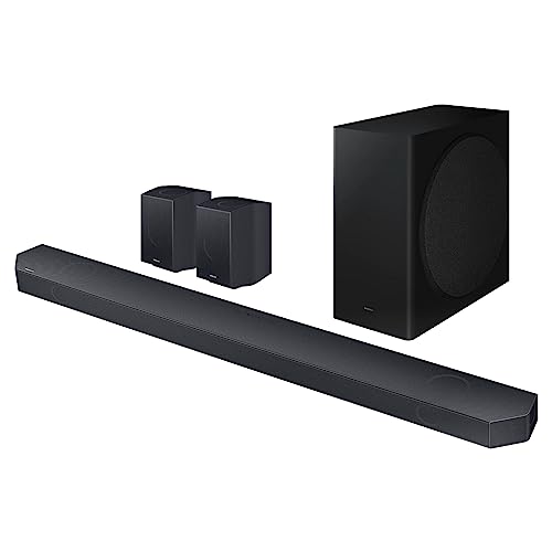 - Samsung Q930C Soundbar Speaker | 17 Speaker Home Sound System With Adaptive Sound | Smart Surround Sound, Bluetooth, WiFi & Airplay -