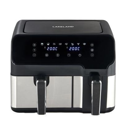 - Lakeland Dual Basket Air Fryer 8L  | 5L & 3L Independent Non-Stick Cooking Baskets -