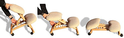 cinius Professional kneeling ergonomic chair without back, in several colours
