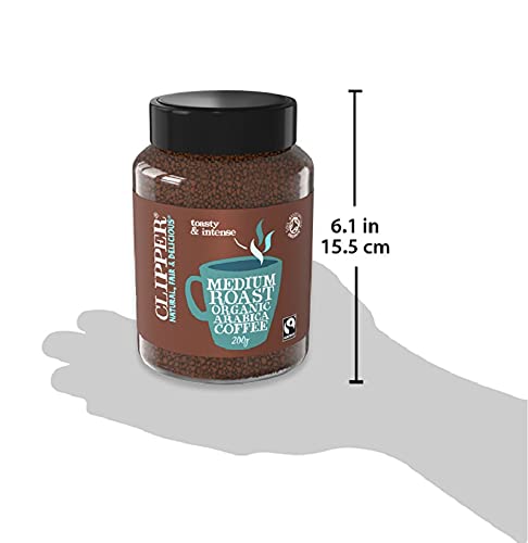 Clipper Super Special Organic Arabica Instant Coffee | 6 x 200g Jars | Bulk Buy for Home & Catering | Gourmet Coffee | Sustainable Fairtrade Coffee by Clipper Teas | Ethically Sourced & Eco Conscious