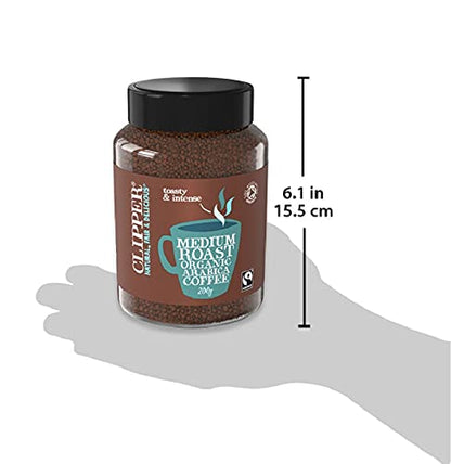 Clipper Super Special Organic Arabica Instant Coffee | 6 x 200g Jars | Bulk Buy for Home & Catering | Gourmet Coffee | Sustainable Fairtrade Coffee by Clipper Teas | Ethically Sourced & Eco Conscious