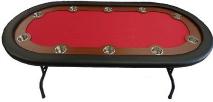 - Redtooth Poker 10-seat Speed Cloth Poker Table | Cup Holders | Strong & Foldable Metal Legs -