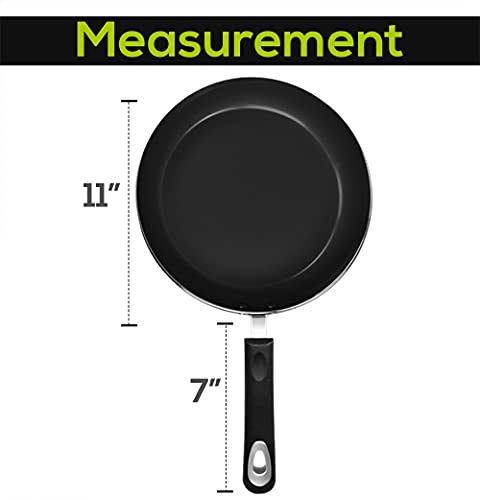 - KICHLY Aluminum Non Stick Frying Pan 28cm | Induction Frying Pan with Heat Resistant Handle | Anti-Scratch Omelette Pan | Non Stick -