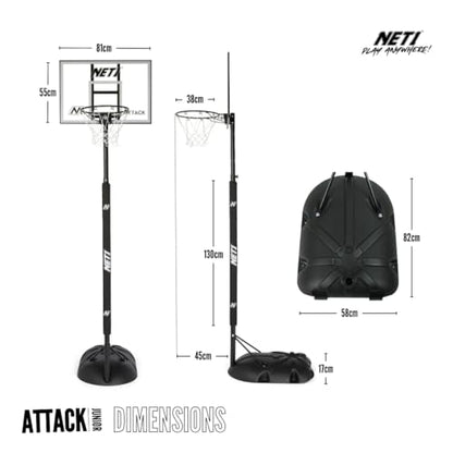 - NET1 Attack Youth Portable Basketball Hoop -