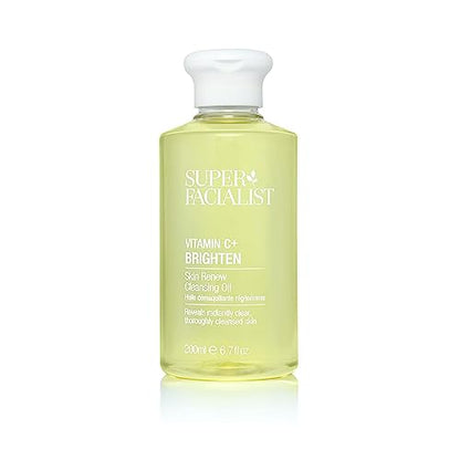- Super Facialist | Vitamin C + Brighten Skin Renew Cleansing Oil | Face Cleanser for Dissolving Makeup -