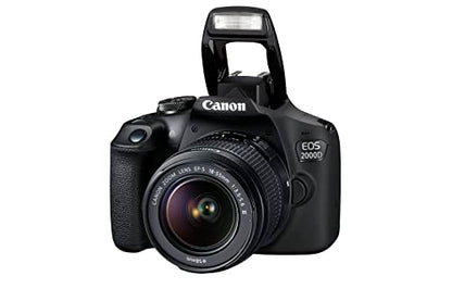 Canon EOS 2000D + EF-S 18-55mm III Lens - Easy-to-use DSLR Camera with a Versatile Lens, Ideal for Portraits and Landscapes